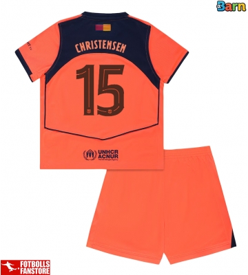 Barcelona Andreas Christensen #15 Tredje Tröja Barn 2025-26 Kortärmad (+ Korta byxor)